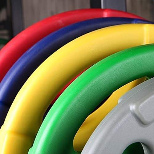 Colored Weight Plates,Muscle Buffer Plates,cast Iron Grip Plates,for Strength and Conditioning Workouts Weightlifting (Size : 25kg/55lbs*2)