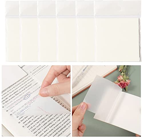 300 Stück Haftnotizen Transparent Set,Sticky Notes Durchsichtig,Haftnotizen Selbstklebend,Haftnotizzettel Transparent Wasserdicht,Haftnotizzettel für Student Büro