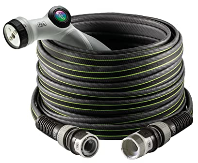 FITT FORCE 5/8 25 m, Tubo Acqua da Giardino per Irrigazione, Compatto, Leggero e Resistente per Uso Intensivo con Pistola Multigetto, Grigio-Lime