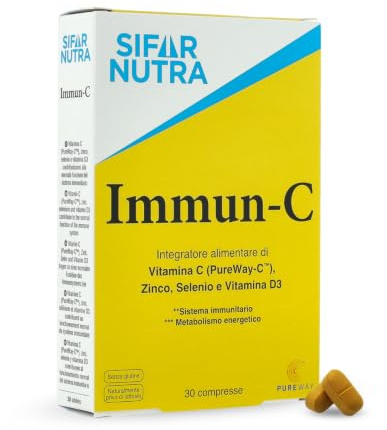 Sifar Nutra Immun-C | Vitamin C, D3, Zink und Selen |Bioflavonoide aus Zitrusfrüchten | Antioxidationsmittel | Für das Immunsystem | hohe Dosierung und Absorption | 30 Tabletten