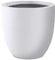 Kante Fioriera rotonda in cemento, diametro 35,5 cm, per interni ed esterni, grande vaso con foro di drenaggio e tappo in gomma, per casa, patio, giardino, bianco puro