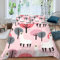 Lolosale Kinderbettwäsche 135x200 3D Lama Bettbezug 135x200 mit ReißVerschluss Bunter Wald Bettwäsche Set Sommer Weiche Mikrofaser Kinderbettwäsche Bettbezüge mit 2 Kissenbezug 80x80 cm