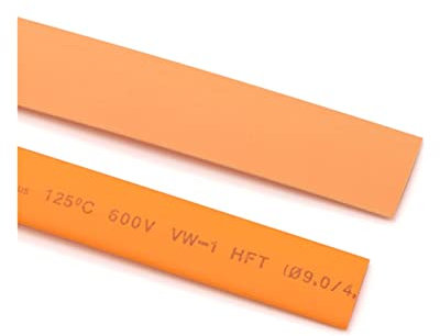 1 Uds. Tubo termorretráctil Industrial 2:1 1M manguito de Cable eléctrico naranja de Φ1mm a Φ50mm tubo de aislamiento de manguito de Cable (Size : 3mm, Color : 1M)