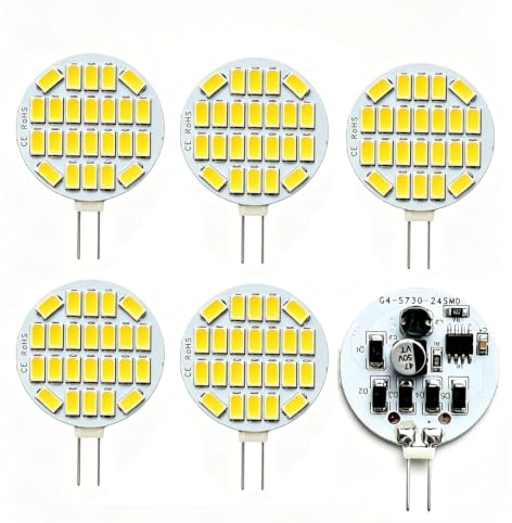 ShuoHui G4 LED neutralweiß Lampen 3W AC/DC 12V, 4000K, 400Lm, Ersatz für 30W Halogenlampen Glühlampen, LED G4 klein Stiftsockellampe Leuchtmittel Birne Licht (10)
