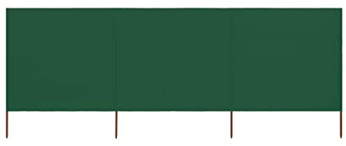 Annlera 3-teiliges Windschutzgewebe 400x160 cm Grün Senkrechtmarkise Außen Paravent Outdoor Wetterfest Trennwand Garten Balkon Sichtschutz für Garten Terrasse Windschutz Und Privatsphäre Schutz