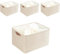 Mangata Faltbare Aufbewahrungskörbe,[4 Pack] Canvas-Stoff Aufbewahrungsbox für Spielzeug, Kleidung, Zuhause, Regale(Helles Khaki, XXLarge)