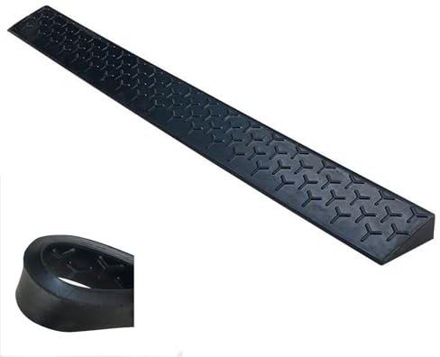 Türschwellenrampe Gummi Bordsteinrampe Rollstuhlrampen,Sidewalk, Motorhome Can Be Used As A Wheelchair Ramp, Car Ramp, Threshold Ramp (Color : Black, Size : 100 * 22 * 10cm)