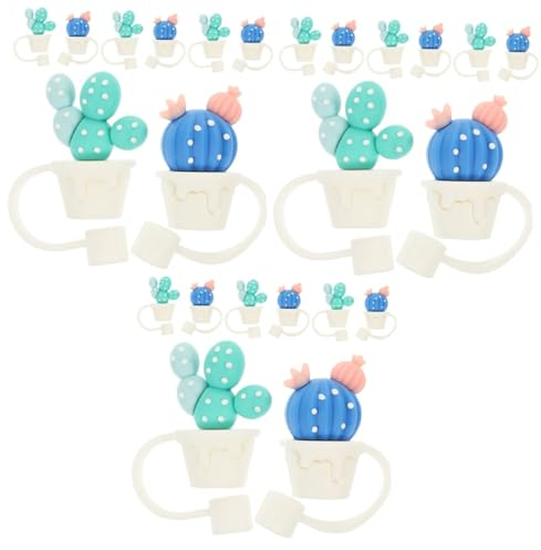 MAGICLULU Stk Strohhüllen für wiederverwendbare Strohhalme Strohdeckel in Kaktusform wasserflasche Weihnachtsbaumspitze Stroh bedeckt Trinkhalmhülle niedlich Zylinder Glas schmücken