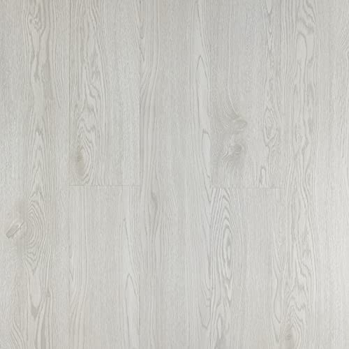 FLOREXP Vinyl-Bodenbelag – Linoleum-Bodenbelag mit Holz-Effekt,abziehen und aufkleben,Bodenfliesen,selbstklebend,2.0mm 1 Stück,wasserdicht, für Küche, Wohnzimmer- (Weiße Eiche)