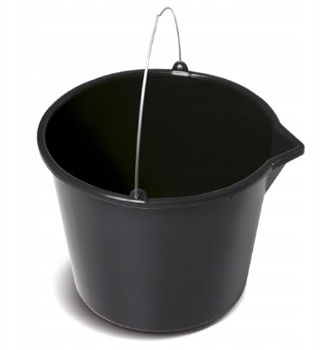 Baueimer Mörteleimer 12L mit Ausguss Eimer Kübel Putzeimer Wassereimer Betoneimer mit Skala Maurerkübel Maurereimer 5 Stück