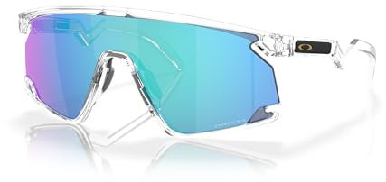 Oakley Unisex Sunglasses Clear Frame, Prizm Sapphire Lenses, 39MM