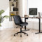 YOUNIKE Black Office Chair Armless Desk Chair with Wheels Swivel Rolling Computer Chair with Back Upholstered Faux Leather Height Adjustable Modern Task Chairs