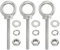 PATIKIL M6 x 50mm Lifting Shoulder Eye Bolt, 3Pcs 304 Stainless Steel Lifting Ring Threaded Eyebolt with Nuts Washers for Hanging Hammocks Articles