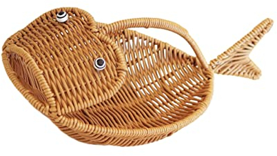 Mikinona Schreibtisch Obst Lagerung Korb Snack Behälter Weidenkorb Aufbewahrungs Halter Für Kleinigkeiten Dekoration