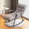 TINGMIAN Sessel Schaukelstuhl Accent Glider Lounge Chair Wohnzimmer-Schlafzimmer-Liegestuhl Beistellstühle Rückenlehne 5 Positionen Und Weich Gepolstertes Kissen(Color:Light Grey,Size:Black feet)