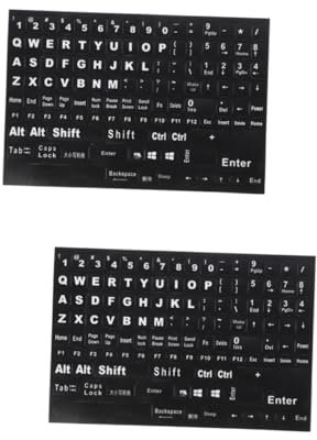 MERRYHAPY 2sheets Keyboard Sticker English Letter Letter Stickers for Laptop Keyboard Labels Mechanical Computer