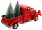 Yardenfun Auto Mit Weihnachtsbaum Deko Retro-roter LKW Rote LKW-verzierung Pickup-Truck-Spielzeug Weihnachtsdekorationen Weihnachts Party Das Desktop-weihnachtsdekor Weihnachten Schmücken Eisen