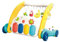 Fenteer Lauflernauto, Baby-Turnmatte, 2-in-1-Laufauto zum Schieben, Baby-Aktivitätsmatte mit Spielklavier zum Sitzen, Kaninchen Grün