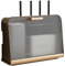 Caja Router Pared, Caja de Almacenamiento WiFi para Colgar en La Pared, Router Rack, Router Pared Organizador de Cable, Estante de Almacenamiento WiFi para TV(Transparent panel + coffee color)
