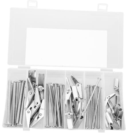 Mikikit 1 Satz 1 Satz Regenschirm Eisen Flugzeug Trockenbau Reparaturset Flügelmutter Ankerbolzen Lehnender Spiegel Wandanker Knebelschrauben Für Trockenbau Hochleistungs 24 Stück