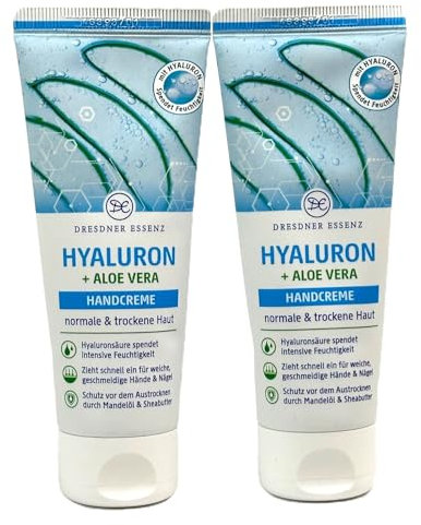2er Pack. Dresdner Essenz Handcreme Hyaluron + Aloe Vera 2 x 75ml