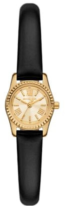 Michael Kors Lexington Watch for Women, 19mm Quartz Three Hand Movement with Stainless Steel or Leather Strap