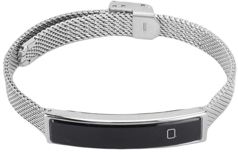 Oreilet Bracciale Intelligente, Rilevatore attività e Fitness con Monitoraggio Frequenza Cardiaca/sangue/ossigeno/sonno/contapassi, Braccialetto Intelligente per la Salute con APP (SILVER)