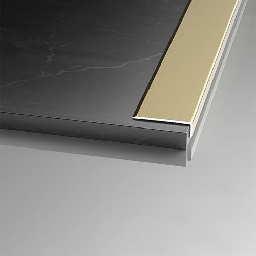 Coayuou Corniere 90cm* 3 Pièces Baguette Angle Carrelage Aluminium Profile Idéale pour Protéger Les Coins des Meubles Et Murs, Design Élégant Et Résistant pour Maison Et Bureau(Bronze,10x15mm)