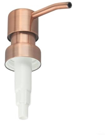 Set di 2 dispenser di sapone in metallo, pompe di ricambio con testa a forma di uccello, per bottiglie di lozioni liquide, compatibili con esterno in metallo standard da 28/400 fili (oro rosa)
