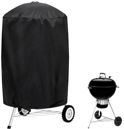 Round Barbecue Cover,Kettle BBQ Cover,Waterproof Heavy Duty Outdoor Grill Cover,73x90cm