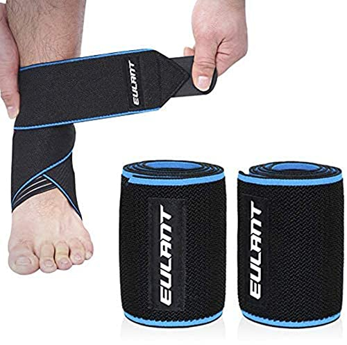 ONTYZZ Knöchelbandage Unterstützung Hohe Elastizität Knöchelbandage Sport Knöchelschutz mit Silica Gel Strip Dünne und Atmungsaktive Knöchelstütze Schwarz-Blau