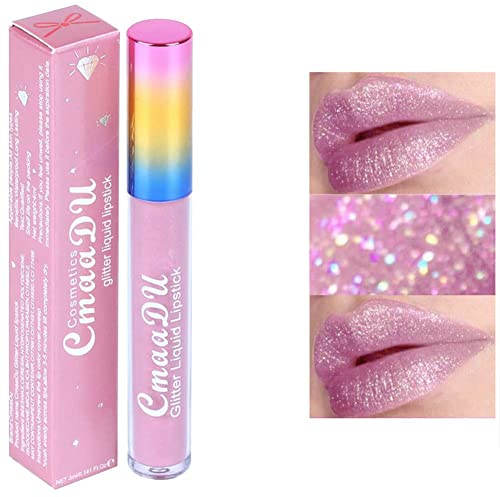 Allbesta Langlebig Metallic Flüssigkeit Lippenstift Wasserfest Matte Lipgloss Non Stick Cup