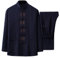 G-LIKE Herren Kungfu Tang Anzug - Traditionelle Chinesische Kampfkunst Taichi Shaolin Wushu Qigong Langärmelig Gestickt Training Freizeit Kleidung Uniform Jacke Hose (Navy, M)