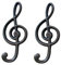 Haidong 2 Stück Musiknoten-Wandhaken Retro Gusseisen Notenhaken Küchenhaken Wandbehang Kleidung und Kappen, Haken 6,3 x 2,190,5 cm (A)