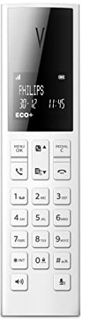 Philips M3501W / 22 - Telefono cordless di design DECT Linea V - Display da 1,8 e audio HQ - Bianco