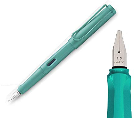 Lamy Safari Calligraphy Italic Fountain Pen Candy Aquamarine- Turquoise 2020 limited edition (1.5 NIB)