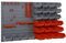 DURHAND Organizador de Herramientas de Pared de 44 Piezas 95x54 cm Estantería de Pared para Herramientas con 28 Cajas Apilables y Diferentes Ganchos Gris y Rojo