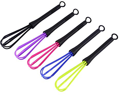 Dingln 5PCS Plastique Mini Fouet Ballon Mixer Outil fouet de cuisine pour la Cuisine ou Teinture des Cheveux