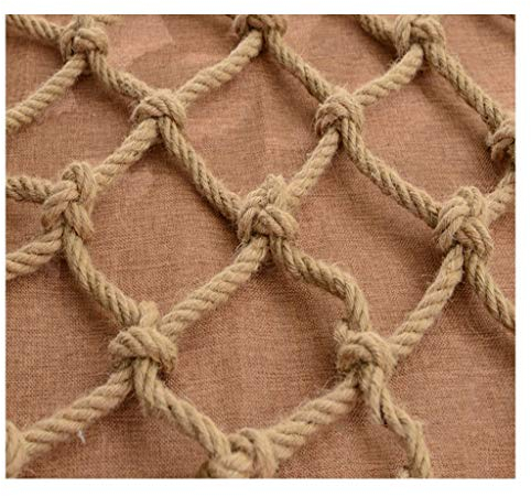 LYRWISHLTD Anti-Fall Netz Hanfnetz Haustier-Sicherheitsnetz Dekoratives Netz Kinder Schutznetz Garten Schutznetz Outdoor-Kletternetz NatüRliches Dekoratives Jute-Hanf-Netz Kletternetz 6mm
