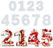 Cosswe Kuchen Zahlenform 9 Stück Kuchenform 0-9 Zahlen Set, Zahlen Kuchenform Torte Zahlen Vorlage Zahlenform Kunststoffschablonen Motivbackformen (10 IN)