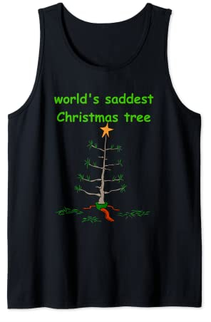 Herren Lustiger Weihnachtsbaum der traurigsten Weihnachtswelt Tank Top