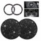 Yungeln 2 Stück Auto Getränkehalter Untersetzer + 2 Stück Start Stop Button Ring Kristall Bling Bling Strass Auto Dekor Zubehör - Schwarz