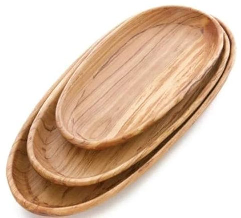 Platos únicos de madera para servir
