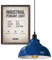 LEDSone Industriel Suspension Luminaire Rétro Lustre Plafonnier Vintage Lampe Éclairage de Plafond Abat-jour en Métal pour Restaurant Salon Chambre Cuisine Bar Couloir (Blanc) (Bleu Marine)