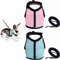 Kiwochy Verstellbares Weiches Kaninchen Geschirr mit Leine Mesh Kaninchen Geschirr Hamster Weste 2 Stk Hasengeschirr Haustier Hasen Geschirr für Katzen Kaninchen Laufen Gehen Joggen Geschirr Outdoor M