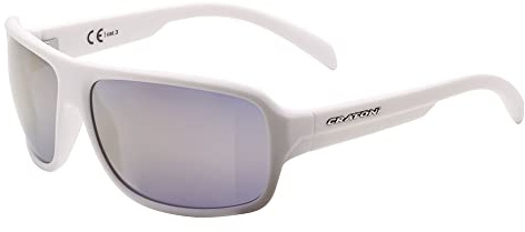 Cratoni COLOR+ LIFESTYLE Sportbrille Fahrradbrille Sonnenbrille 100% UV Schutz High-Definition Glas (weiss-grau blau gold)