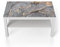 DEQORI Glastisch | weiß groß 90x50 cm | Motiv Elegantes Marmormuster | ausgefallener Beistelltisch aus Glas | Hochglanz Couchtisch fürs Wohnzimmer | moderner Couch Tisch mit Design