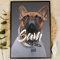 Elbeffekt Französische Bulldogge Geschenke Holzbild - Foto Geschenk - personalisierbar zum Hinstellen/Aufhängen optional beleuchtet Bulldogge Deko, Bulldoggen, Hunde Deko - personalisierte Geschenke