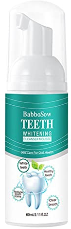 Weiße Zähne Mousse | Zahnpasta zur Fleckenentfernung für Erwachsene | 60 ml Intensive Teeth Cleansing Mousse Fleckentfernung Weiße 3D-Zahnpasta zur Beseitigung von Mundgeruch Qingfeitai