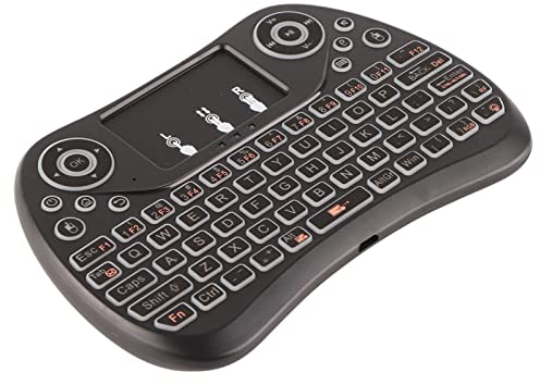 KOSDFOGE Mini Bluetooth Keyboard, Touchpad Handheld, Backlit Wireless with 2.4G USB for Google/Android TV Box/FireStick/IOS/Android/PC
